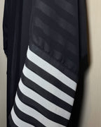 Thin stripes chiffon abaya