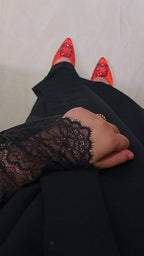 Sleeves lace abaya