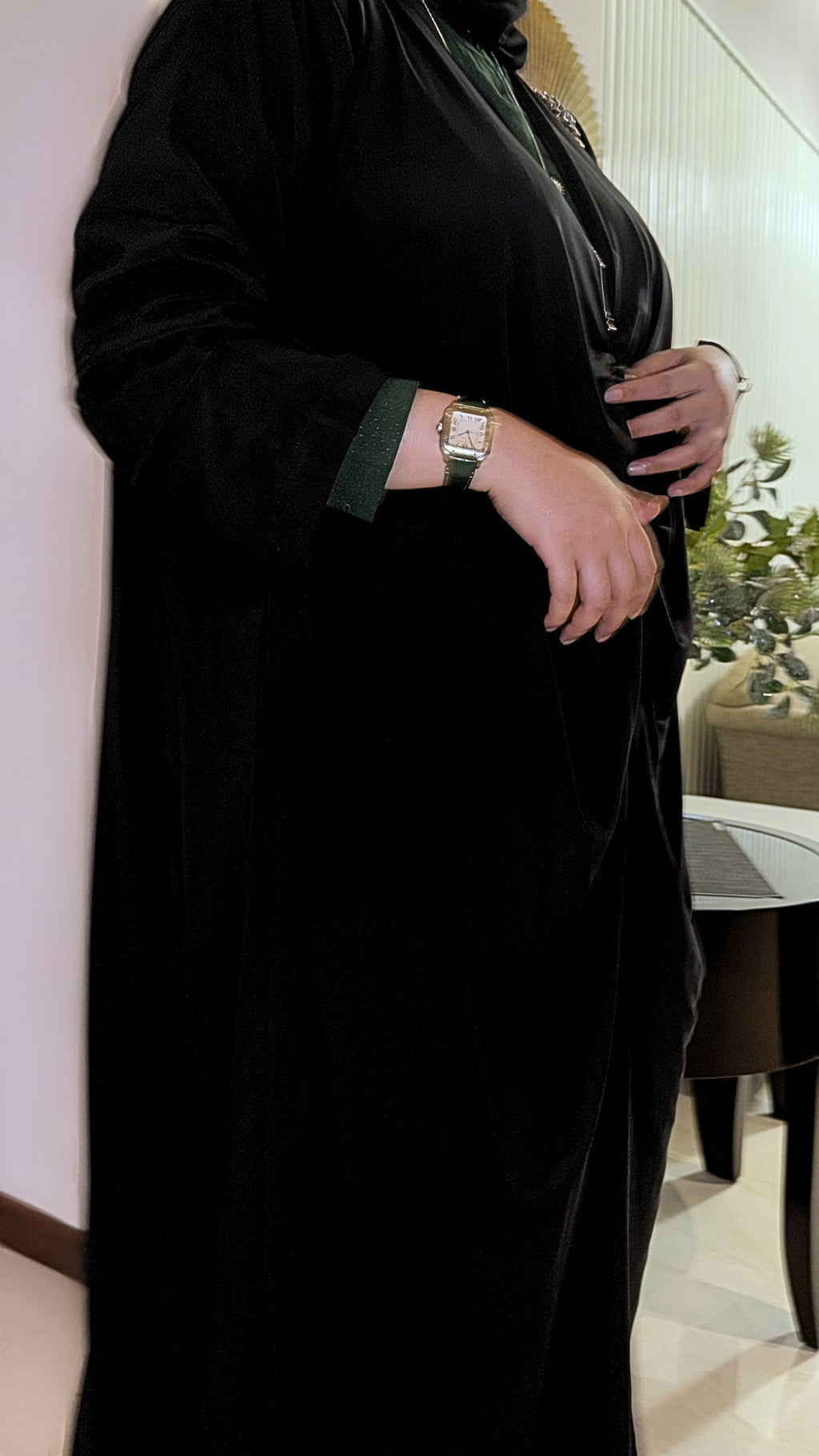 Ruffled abaya