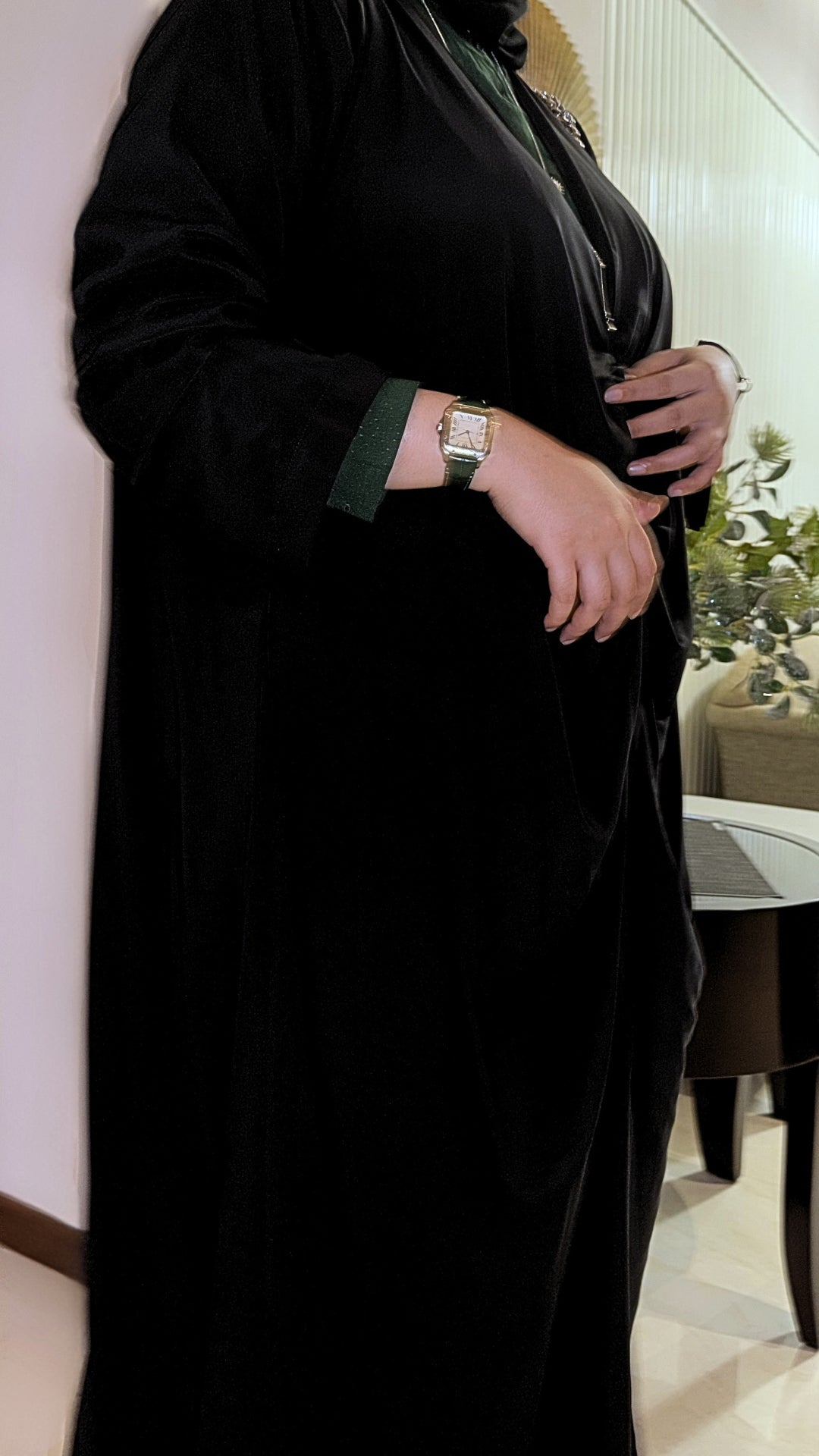 Ruffled abaya