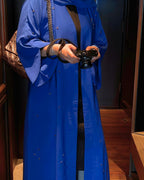 Blue beads abaya