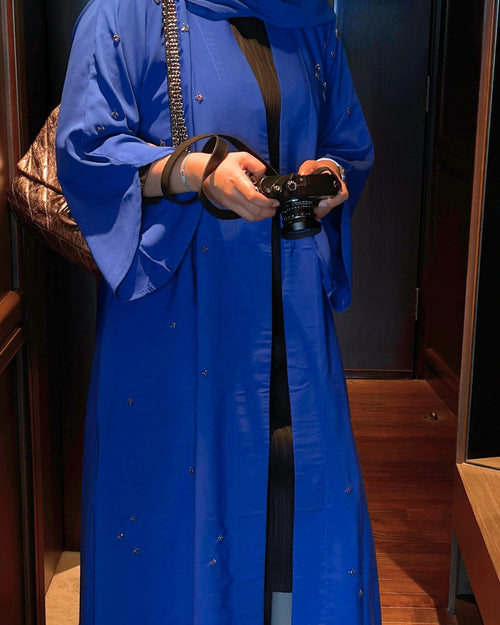 Blue beads abaya
