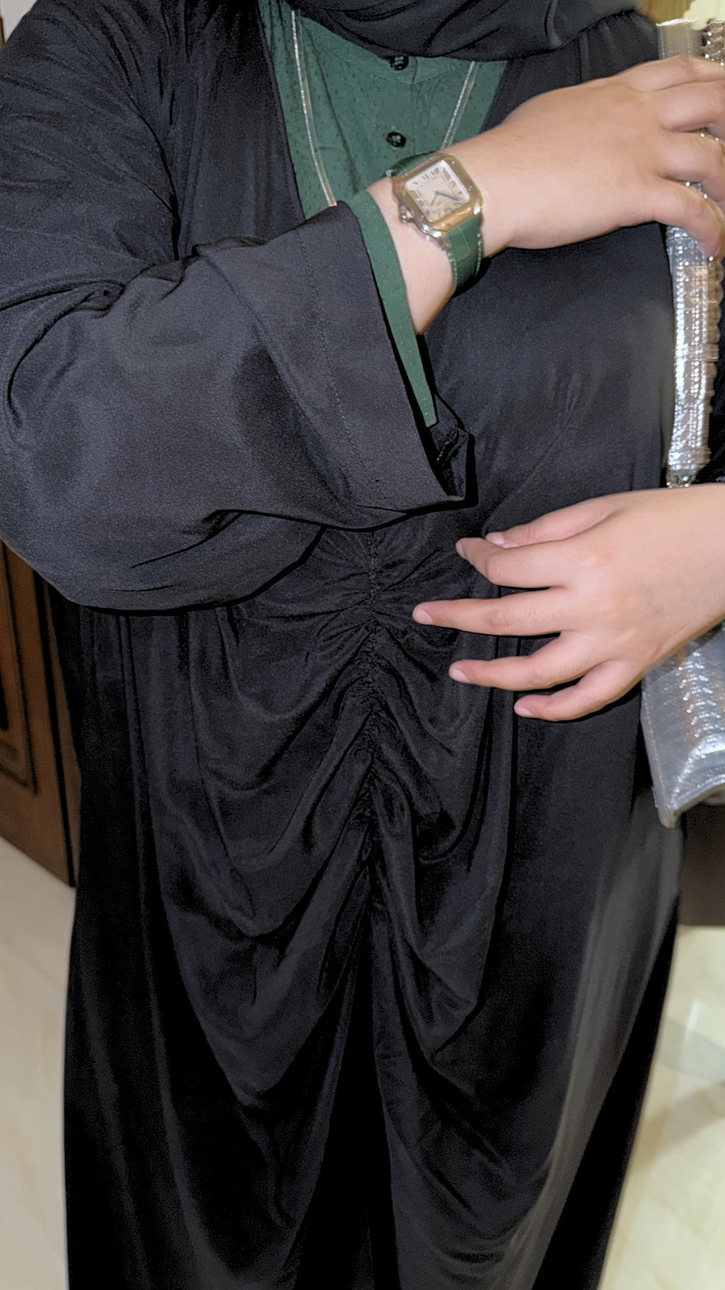 Ruffled abaya