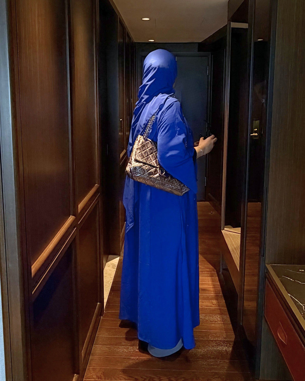Blue beads abaya