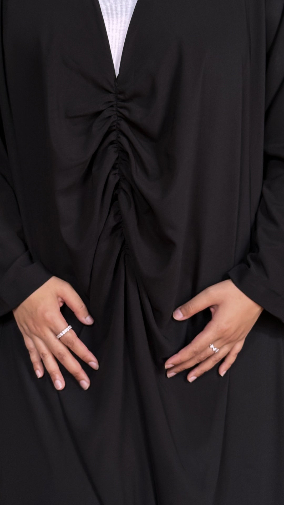 Ruffled abaya