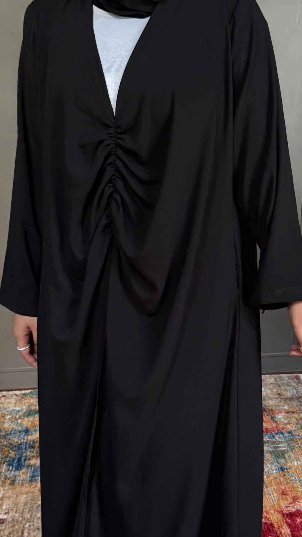 Ruffled abaya